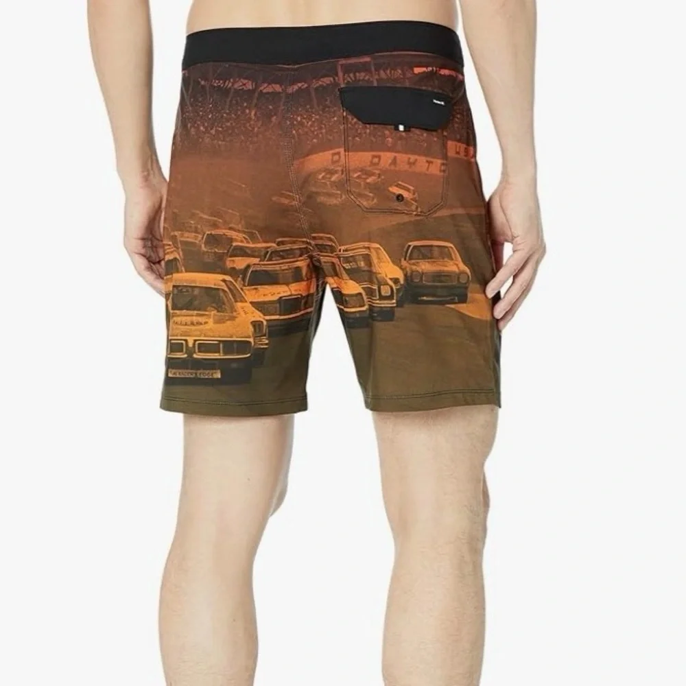 NWT Hurley Nascar Racing Men's Throwback Board Shorts Phantom Shorts Finishline - Picture 2 of 11
